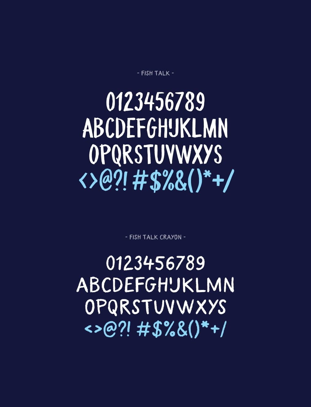 Fish Tales: typografie van de huisstijl