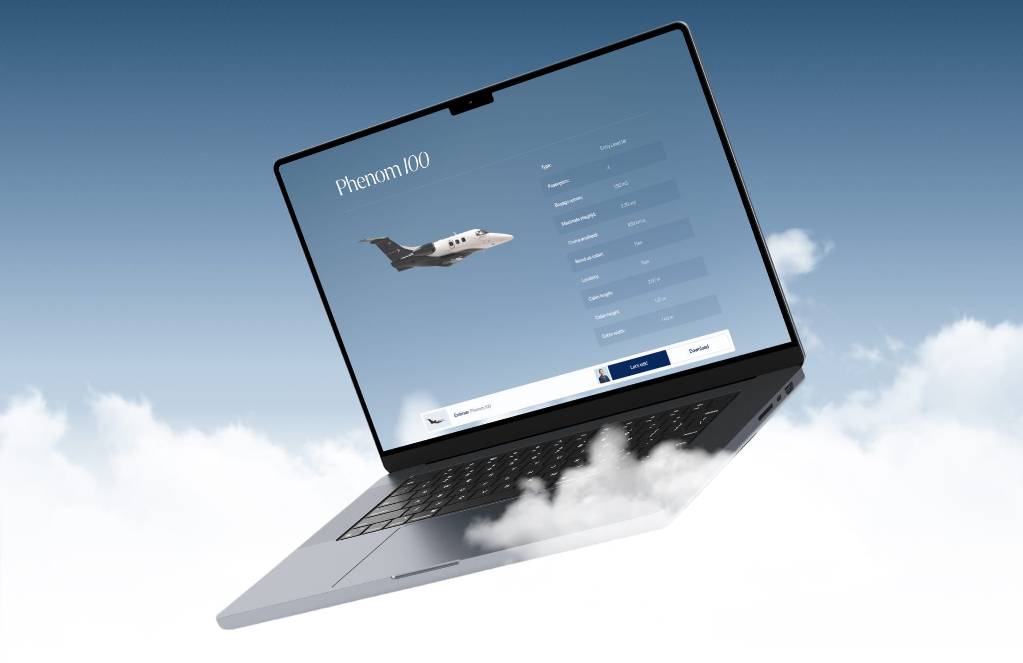 Aerodynamics: website op een laptop