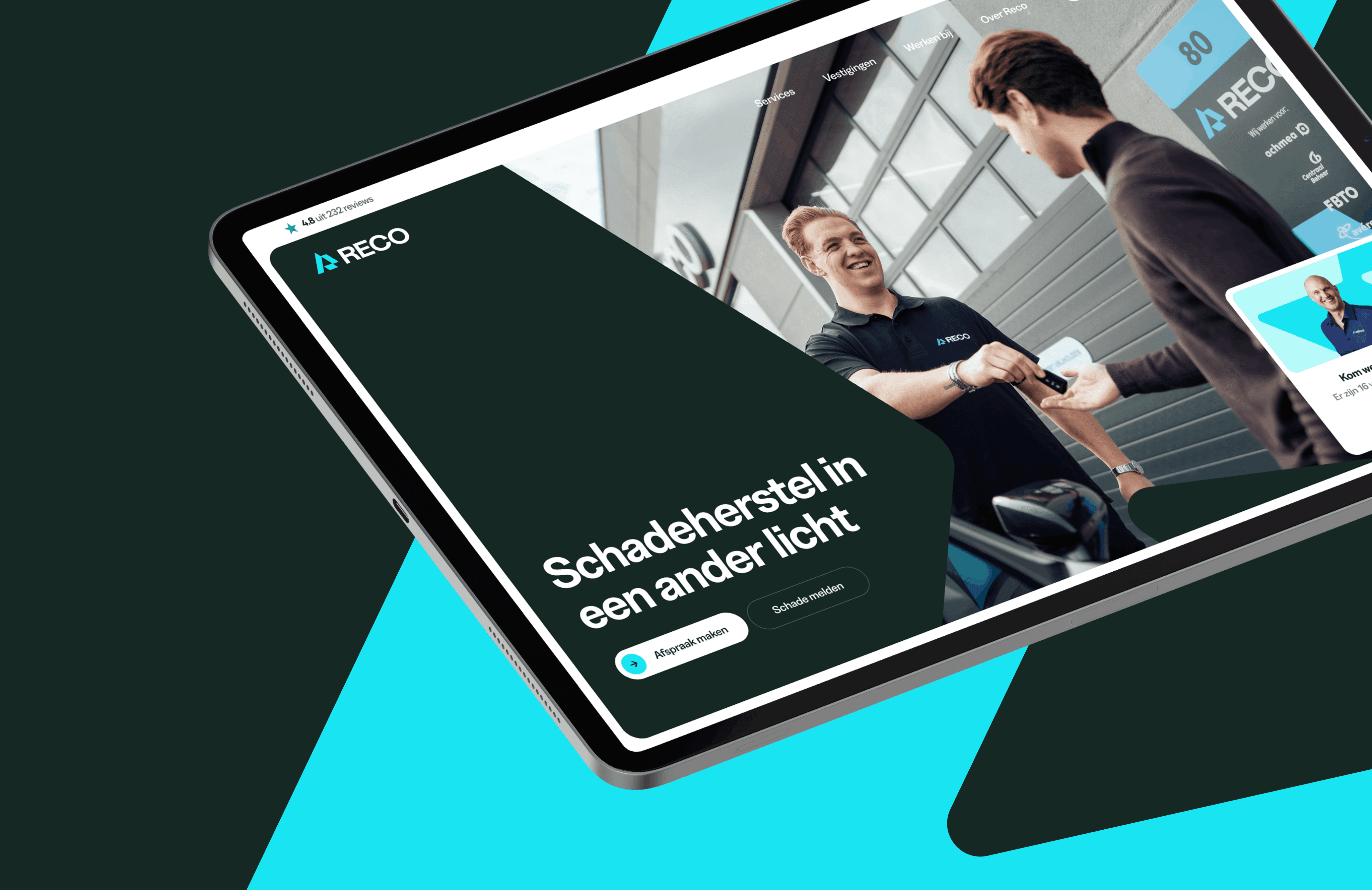 RECO: headerbeeld van de website