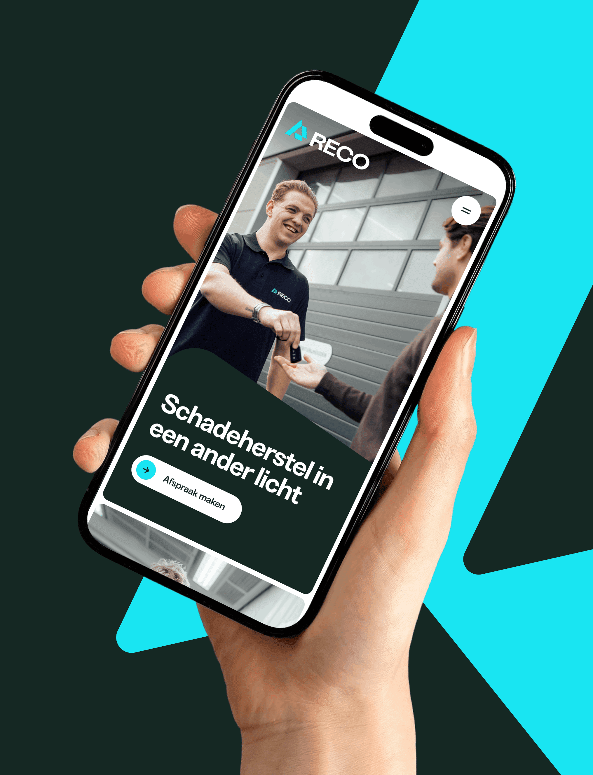 RECO: website op een smartphone