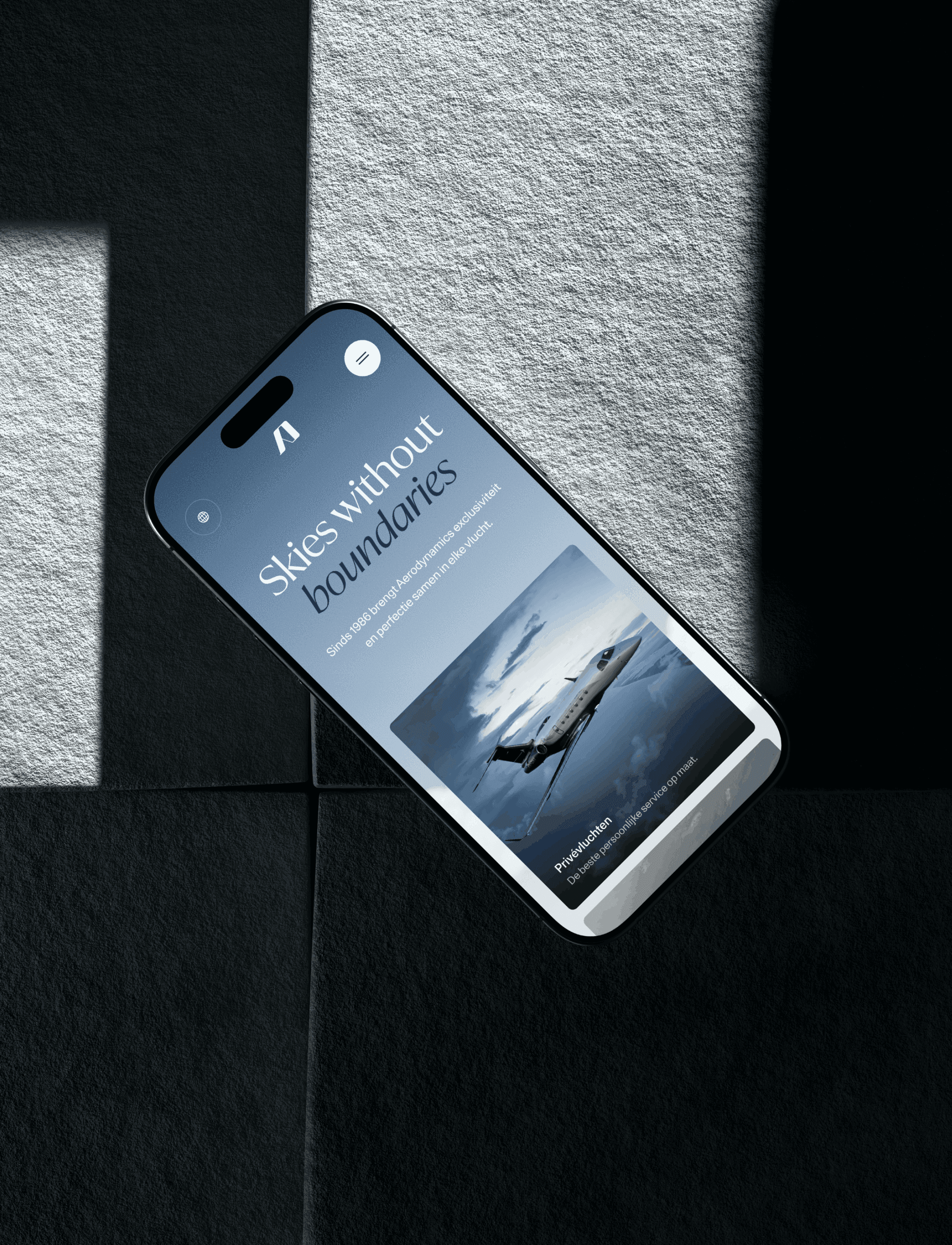 Aerodynamics: website op een smartphone