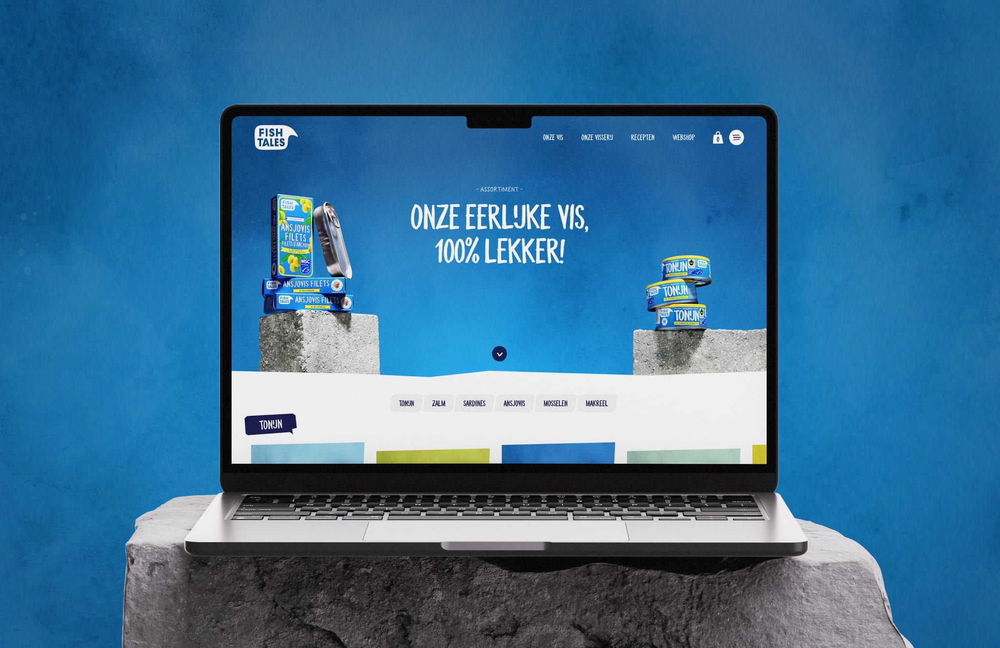 Fish Tales: productpagina op desktop